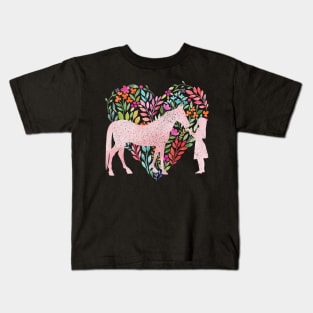 Horse Girl Kids T-Shirt